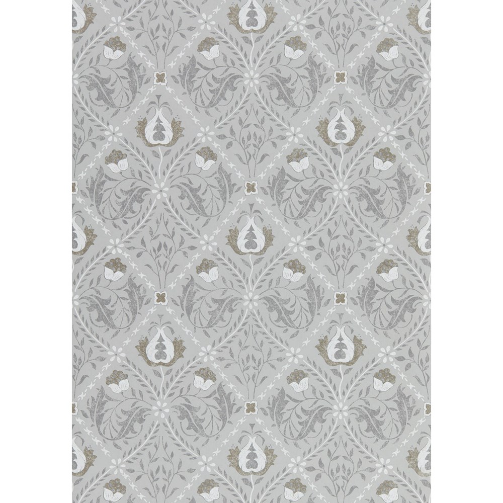 Pure Trellis Wallpaper 216528 by Morris & Co in Lightish Grey